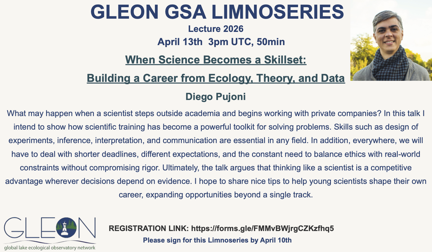 Image: GSA Limnoseries flyer April 2026.